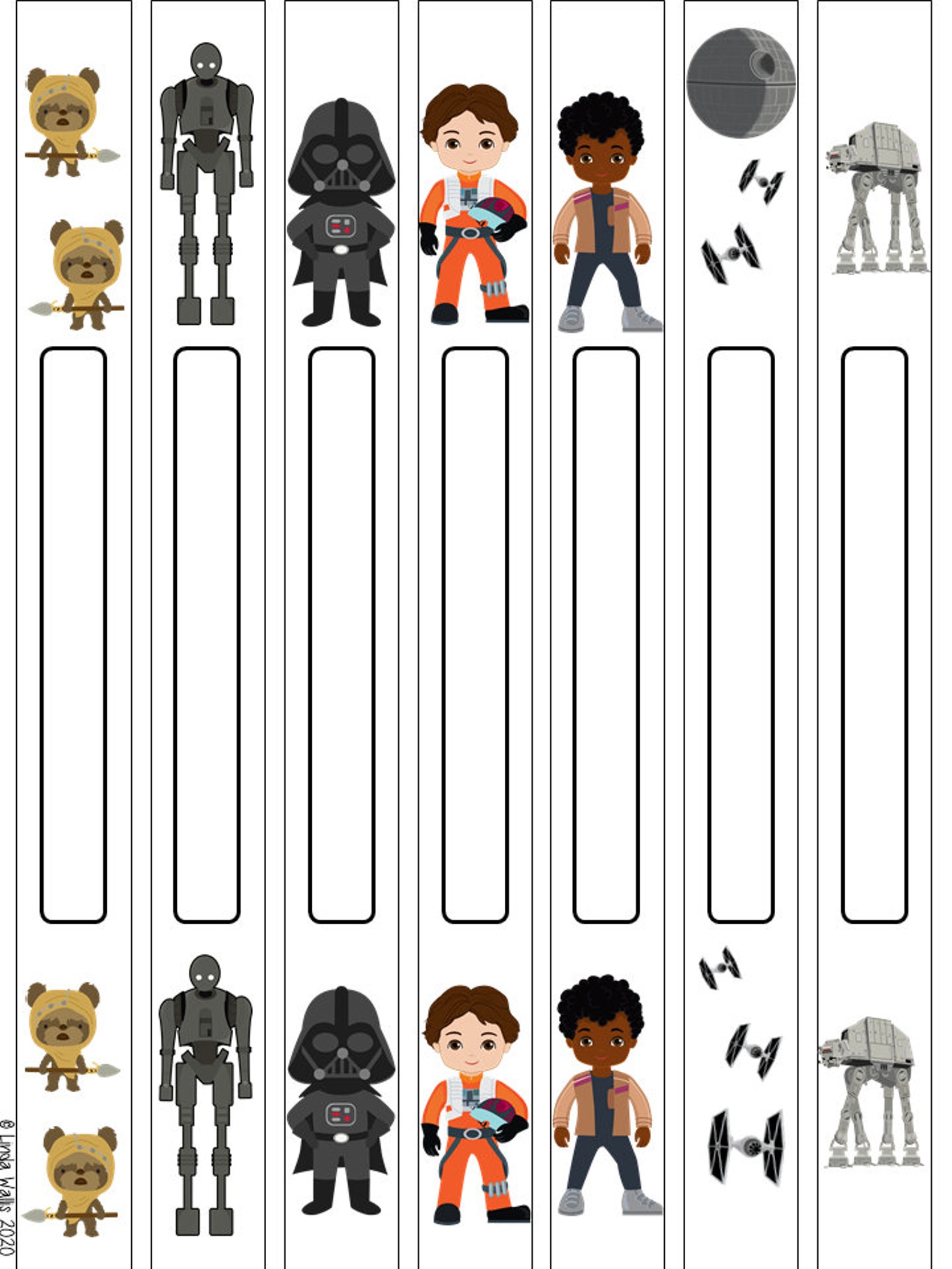 Star Wars Themed Binder Spines &amp; Covers - Etsy