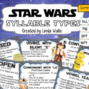 Star Wars themed Syllable Types Posters
