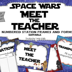Star Wars-themed Meet the Teacher Posters editable
