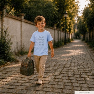 Lavender Stanley Stella Mini Creator 2.0 STTK184 | Schulstart mit Rucksack Junge | Frontprint PNG | Digitaler Download