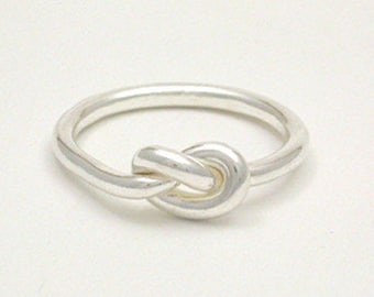 Overhand Knot Ring, Sterling Silver