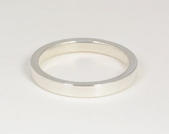 Sterling Silver Band: 2mm X 3mm solid band