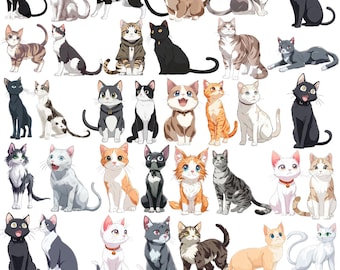 Cat Lover Clipart, Cat SVG Bundle, Cat Svg, Cat Head SVG, Pet Svg, Kitty Svg, Kitten Svg, Paw Svg, Cat Cartoon SVG Bundle, Kitten Clipart