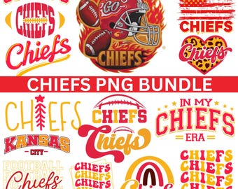 Chiefs PNG SVG Bundle, Kansas City Football Clipart (Digital Download)