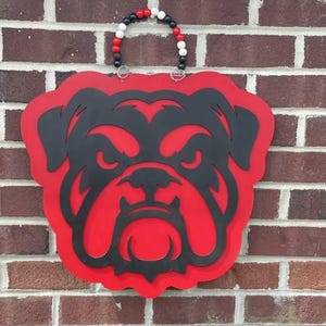 Georgia bulldog door hanger