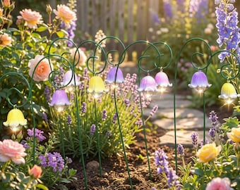 Mini-Maiglöckchen-Gartenstecker, Harz-Blume, Pflanzendekor für Töpfe, wunderliches Feengarten-Accessoire, Geschenk für Sie