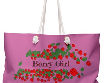 Berry Girl Pink Weekender Bag