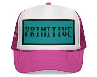 Trucker Mesh Cap - Primitive Retro Logo, Unisex, Computer Graphics