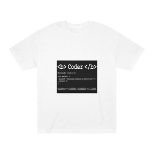 Coder Tee: Binary Code Block, Developer Gift image 1