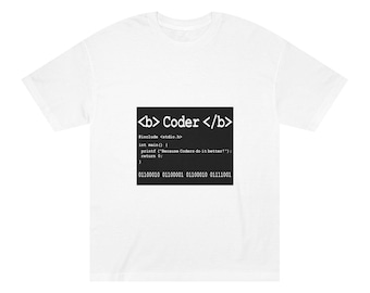Coder Tee: Binärer Code Block, Programmierer Geschenk