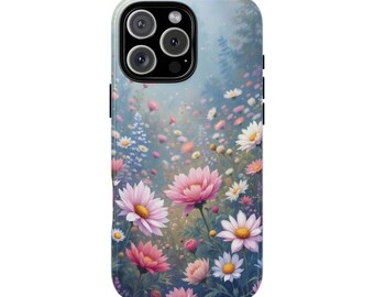Pastell Blumen iPhone Hülle | Tieffeld, Schlank oder Tough