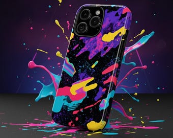 Cyberpunk Pop Art Stil iPhone Hülle, Dual-Layer Hülle | stoßfeste Hülle iPhone 11 12 13 14 15 16 17 / ProMax Air Pro Plus Mini XSMAX XS XR X