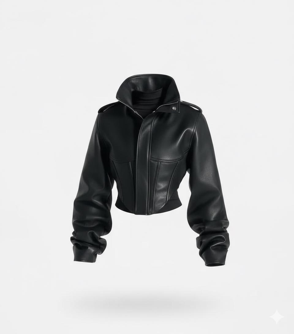 Techwear Bomber Crop Jacket - Etsy