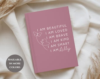 Personalized Journal for Girls, Custom Kids Affirmation Notebook, Kids Journal, Custom Name Journal