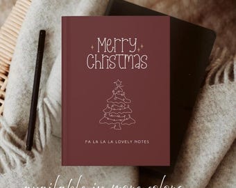 Custom Merry Christmas Notebook for Holiday Notes