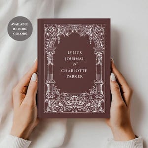 Carnet de notes personnalisé pour compositeur, auteur-compositeur, design fleuri