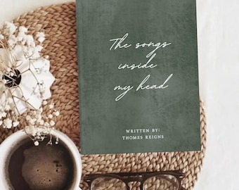 Individuelles Songwriter Journal, Musiker Geschenk, Musik Journal, personalisierte Musik Geschenke, Songtexte Buch, Songwriter Notizbuch