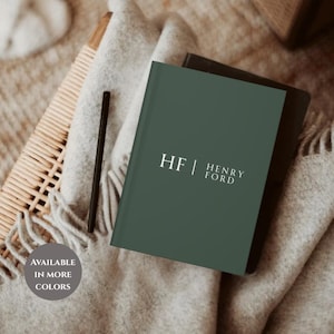 Personalized Journal Minimalist Initial Monogram Design Coworker Gift