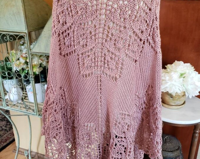 dusty rose shawl