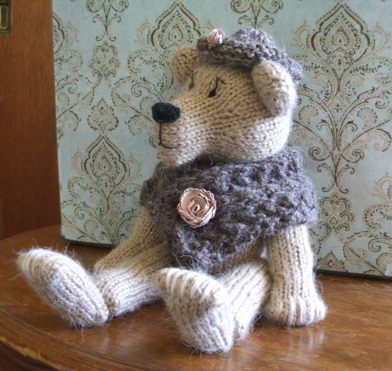 Knitted Bear Hat & Shawl Pattern Buy2patterns GET1FREE Etsy