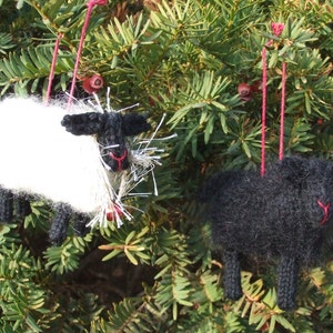 Christmas Sheep Knit Pattern Ornaments image 3