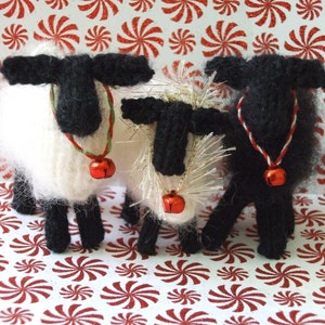 Christmas Sheep Knit Pattern Ornaments image 4