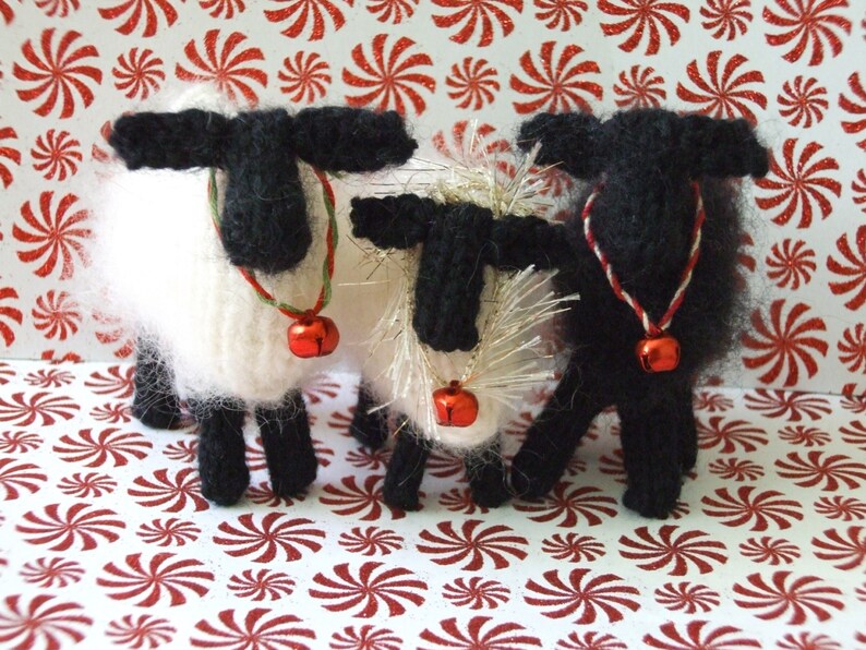 Christmas Sheep Knit Pattern Ornaments image 4