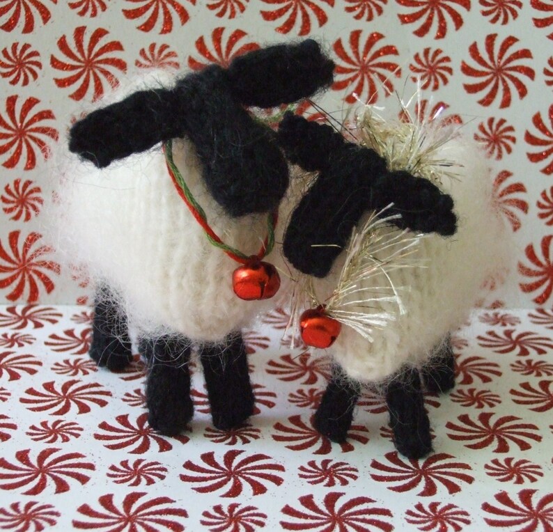 Christmas Sheep Knit Pattern Ornaments image 5