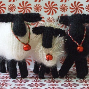 Christmas Sheep Knit Pattern Ornaments image 1