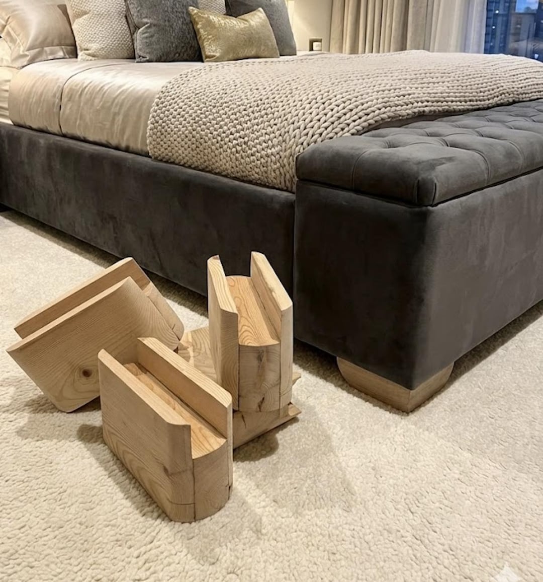 Reclaimed Timber Bed Risers | Antique Solid Wood Furniture Riser Blocks ...