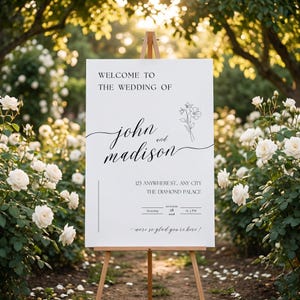 A modern minimalist wedding invitation suite designed with clean elegance, featuring a refined photo layout and coordinated invite set bundle. This digital download includes a details card with QR code RSVP, offering a seamless guest experience. Delivered as a fully editable DIY Canva template, this printable wedding stationery ensures a polished, modern elegant invite suite with instant download convenience.