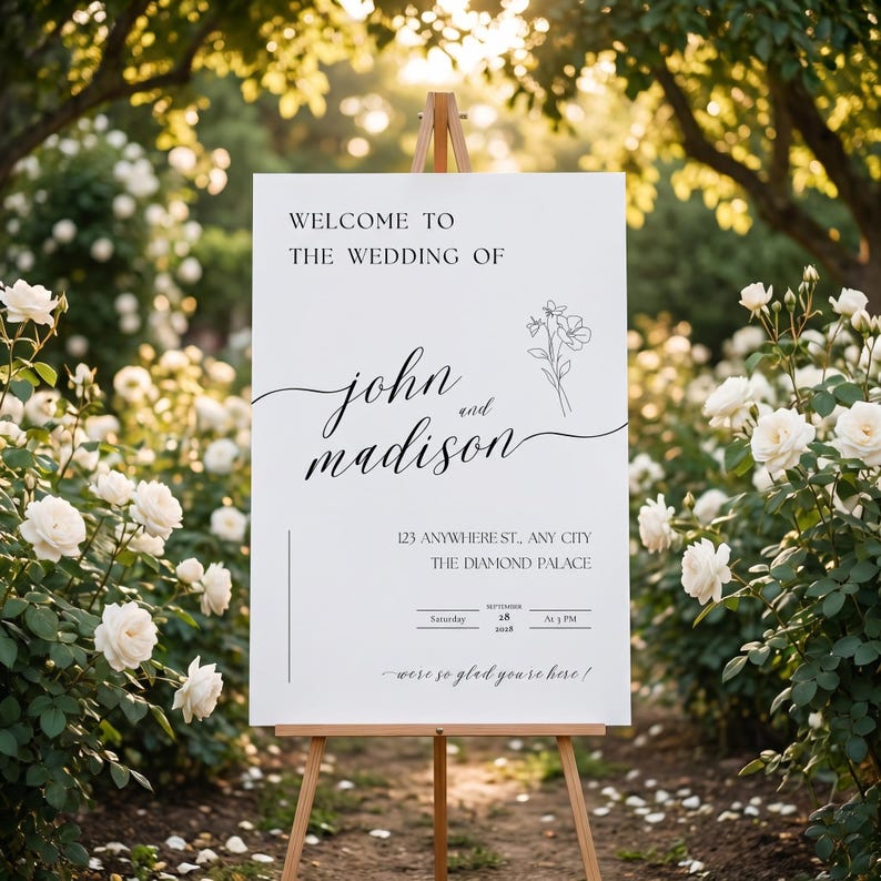 A modern minimalist wedding invitation suite designed with clean elegance, featuring a refined photo layout and coordinated invite set bundle. This digital download includes a details card with QR code RSVP, offering a seamless guest experience. Delivered as a fully editable DIY Canva template, this printable wedding stationery ensures a polished, modern elegant invite suite with instant download convenience.
