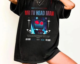Hazbin Hotel Vox Mr TV Head Man graphic Shirt