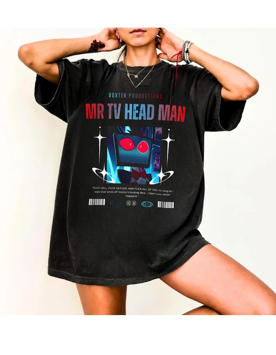 Hazbin Hotel Vox Mr TV Head Man graphic Shirt
