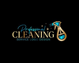 Professional Cleaning Services Logo Design, House & Office Care Brand Design
