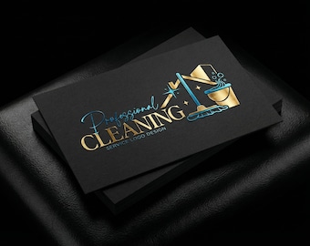 Modern Home Cleaning Logo | Housemaid & Janitorial Branding | Editable Premade Logo Design