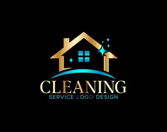 Modern Home Service Brand Design Logo, Custom Branding Logo for Cleaning Businesses
