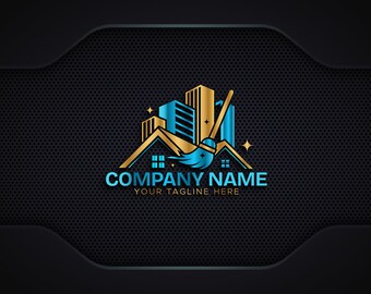 Modern Cleaning Service Logo | Premade Business Branding Design (Digital Download)