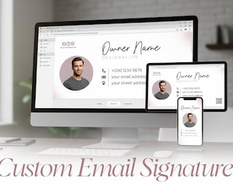 Gmail Email Signature Template | Modern Personal Branding (Instant Download)