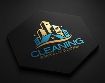 Premade Cleaning Logo | Commercial & Residential Service Branding | Custom Business Logo