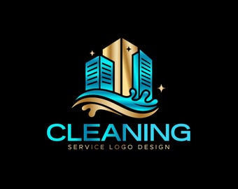 Cleaning Service Business Logo Template | Professional Commercial Branding | Premade Logo Design