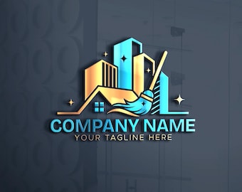 Modern Cleaning Service Logo | Housekeeping, Maid & Home Care Logo Design