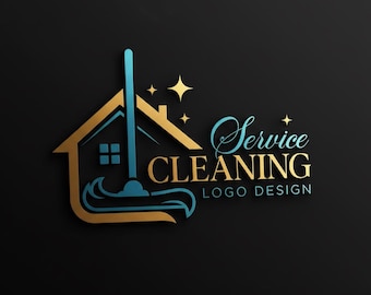 Residential Cleaning Logo Design | Home Cleaning Business Branding | Digital Download