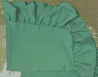 Vintage WESTPOINT STEVENS - Two (2) Pillow Shams - Standard Size - Color Greenish Blue (Turquois) Made in the USA