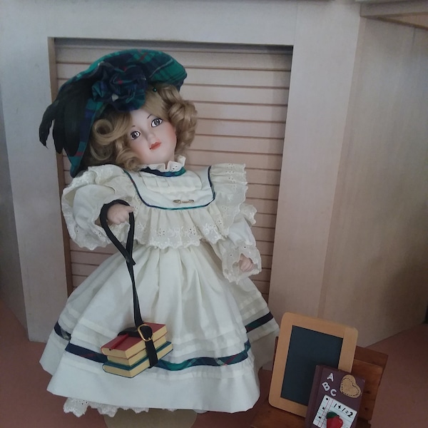 Collectible Doll by Maud Humphrey Bogart entitled "THE FIRST LESSON" #0634 from The Hamilton Collection w/Certificate of Authenticity- 1995