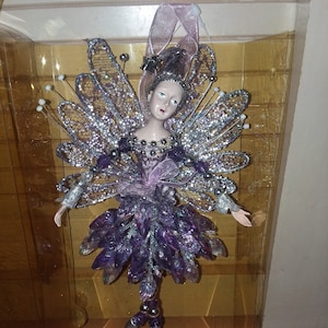 Exotic BEADED BALLERINA ANGEL - One of a Kind Hanging Ornament / Holiday Decor - Rare