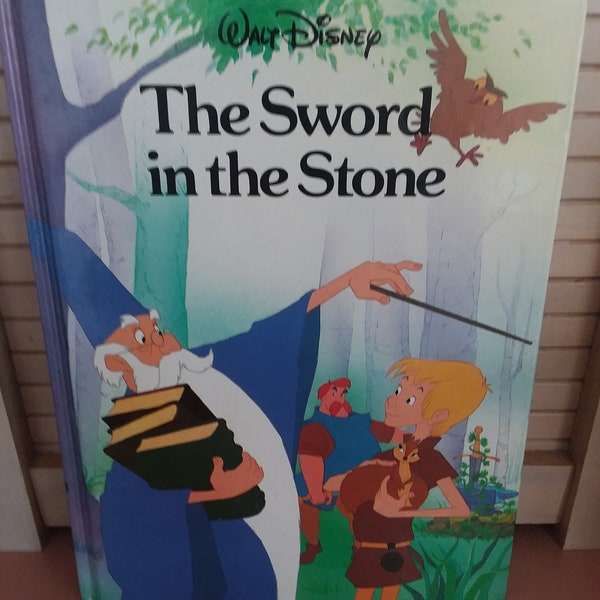 Walt Disney's "The SWORD in the STONE" 1st Edition 1987 - Hard Cover Book -  Printed in Hong Kong by Twin Books - 23 Classic Stories