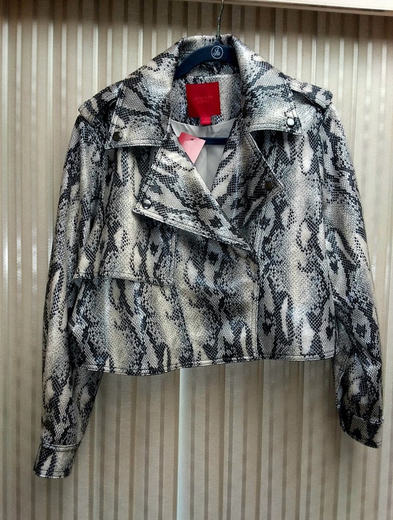 Snakeskin cropped jacket best sale