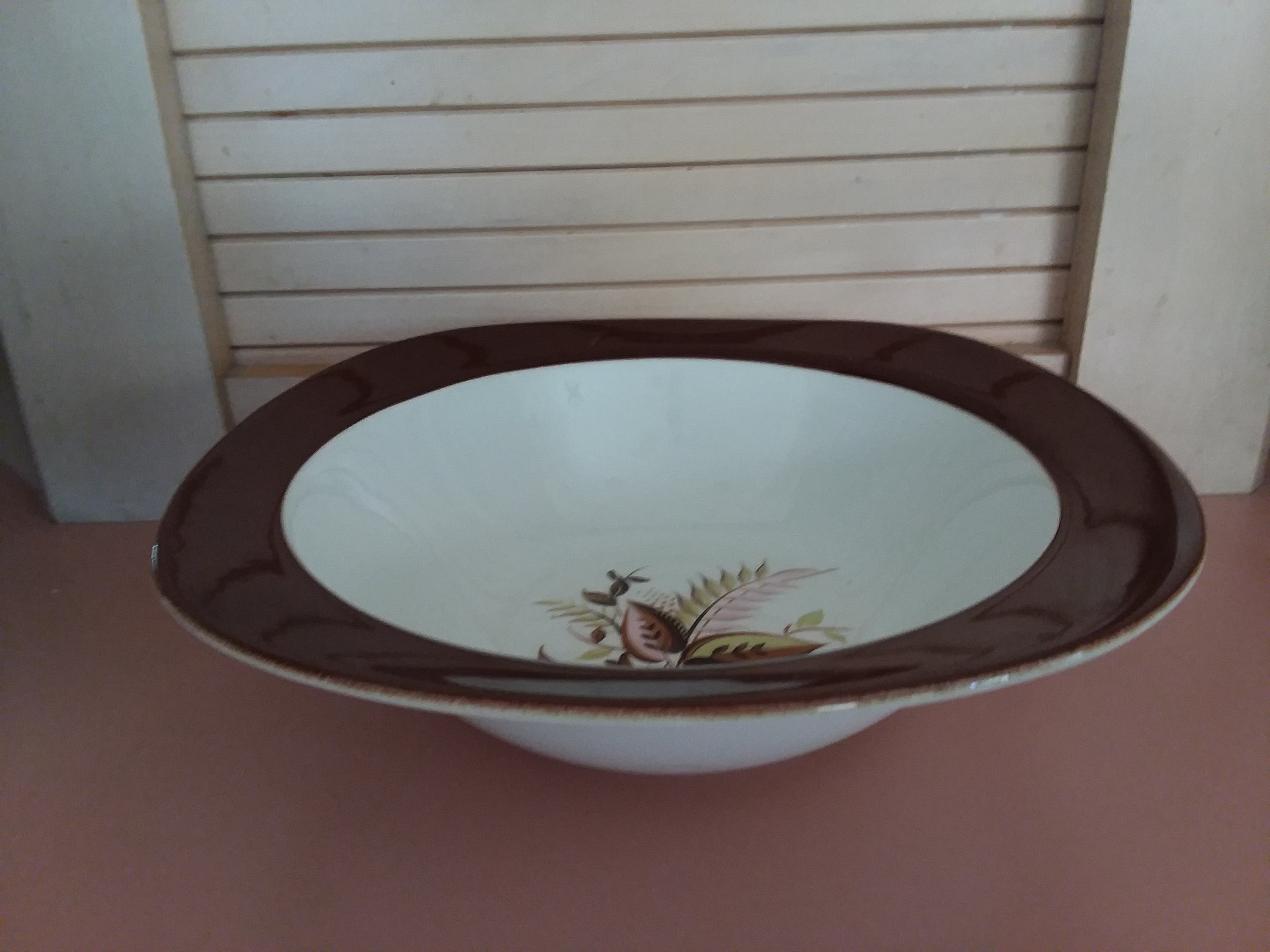 Vintage 9" Square BOWL - Jamaica Pattern - Conversation Design from Taylor Smith Taylor by Walter Dorwin Teague - Dated 9/1953