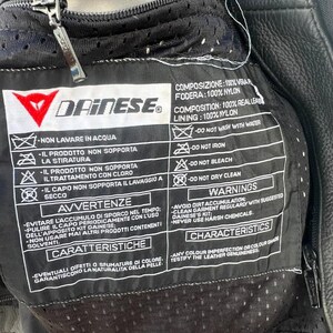 Dainese leather motorcycle jacket, size 44 (S) image 10